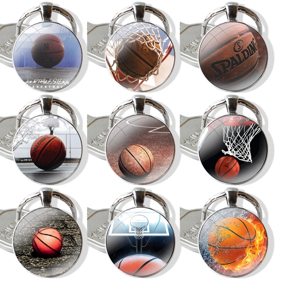 25 mm sklenené kľúče kľúča kľúča pre ženy pre ženy darček pre šperky darček horúci košík basketbal
