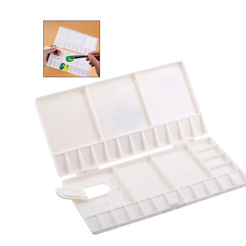 25 mriežkových skladačov na nechty Art Palette Watercolor Paint Box Renamate Cover Pigment Box Nail Art Tool Umelecké zásoby