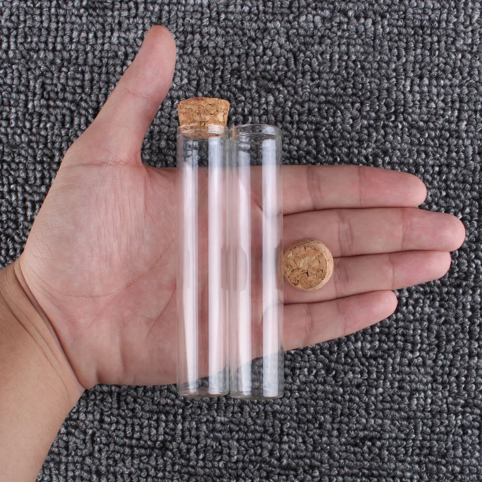 250 kusov 25 ml 22x100 mm priehľadná sklenená skúšobná trubica s korením korenia poháre pre umelecké remeselníky Svadobná láskavosť