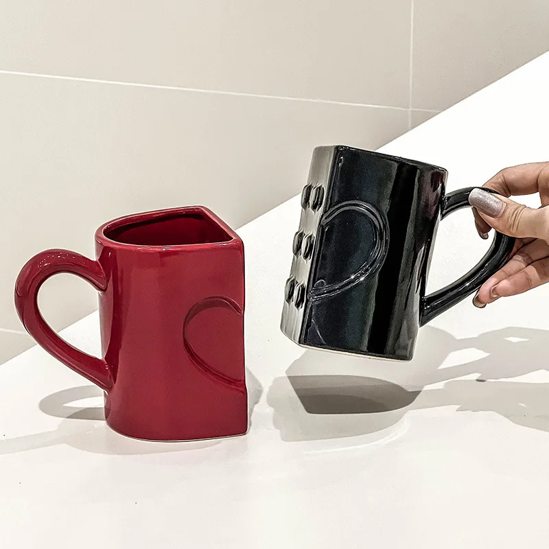 250 ml kreatívny keramický šálka Set pár vodných šálok hrnčeka mlieko kávu šálka raňajky s darčekovou krabicou