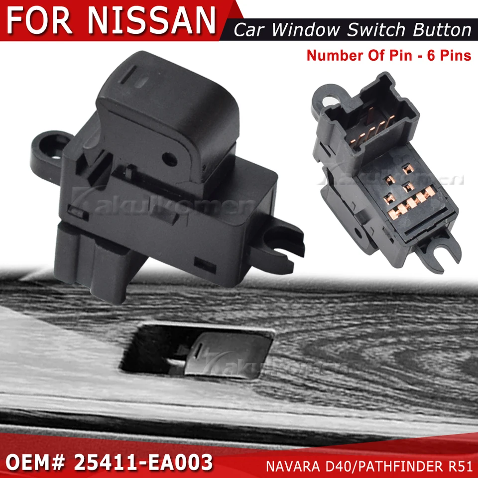 25411-EA003 25411-JD000 Vysoko kvalitný spínač okna na bočné okno pre cestujúcich pre Nissan Qashqai J10 JJ10 2007 2008 2009 2001 2011