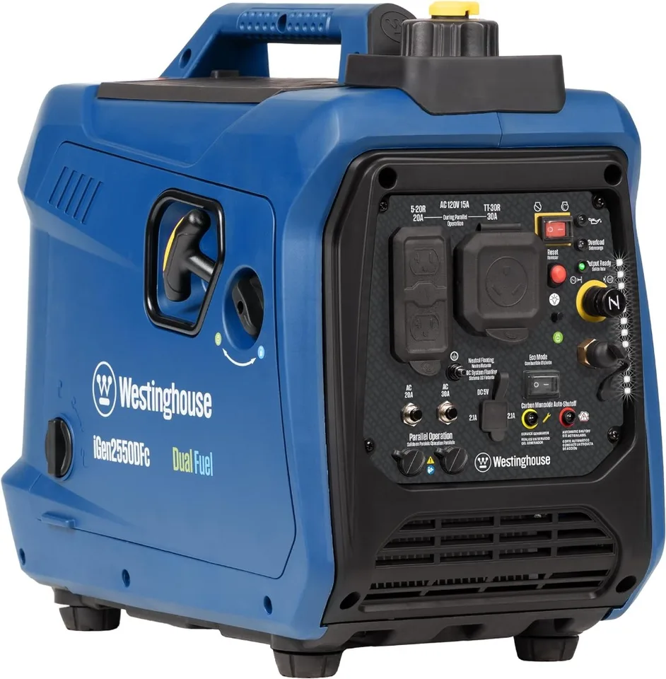 2550 Vrchol Watt Super tichý a ľahký prenosný generátor meniča RV Ready 30A výstupný plyn a propánový CO senzor