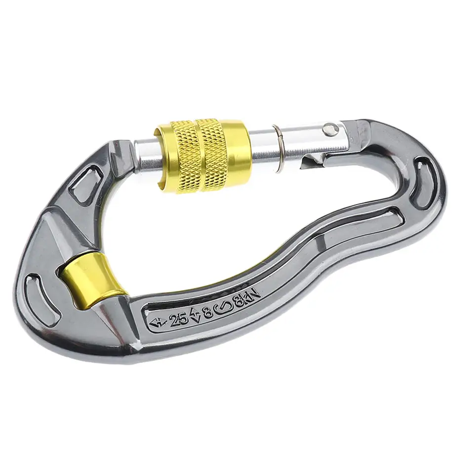 25kn Outdoor Rock Tree rezbárske vyrezávanie lezenie Rappelling Screp Locking Carabiner Equip