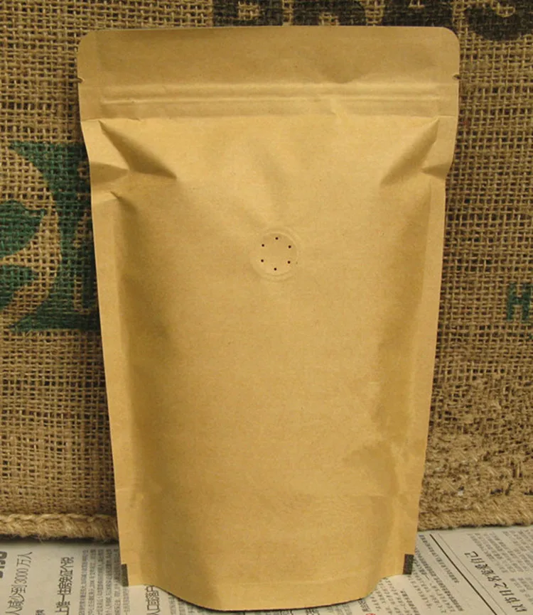 25ks (100G-1KG) Postavte sa kraftový ventilové ventily zipsové vrecko na kávové zrná vrecko na jednosmernú fóliu ventilu vo vnútri kávových balení vrecká