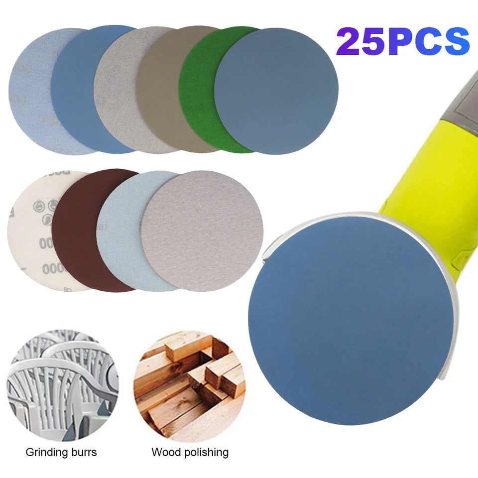 25ks 5 palcový suchý brúsny disk 1000-5000