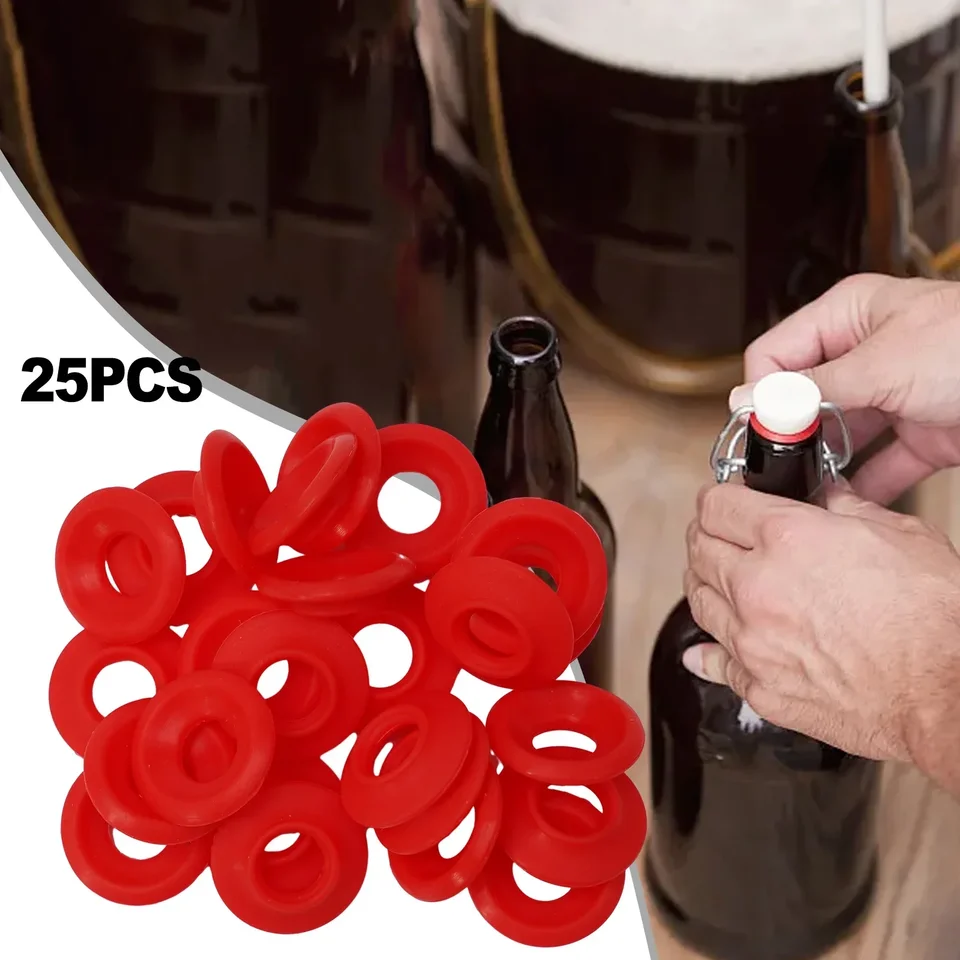 25ks/súpravy kremíkovej gumovej podložky pre Grolsch EZ Cap Swing Top Bottle Cap 2024 Nová fľašková čiapka práčka pivo a víno na výrobu vína