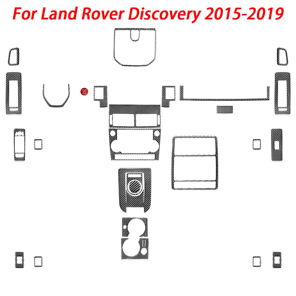 25ksové súpravy Dashboard Center Dashboard Console Celá nálepka pre interiér pre Land Rover Sport 2015-2019