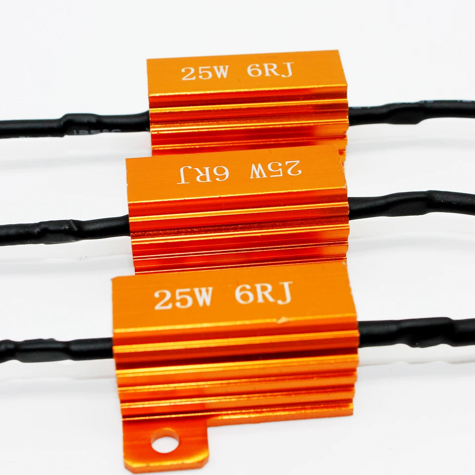 25W 6OHM LED zaťažovacie odpory 2pc 4pc 6pc Canbus Decoder pre dekodér automobilu Turn Signal Signal Lantern Limtern Lapset Light Resistors