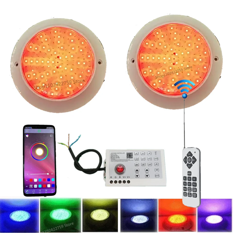 25W RGB LED bazén Light Bluetooth App Control DC12V Outdoor/Vnútorná pod vodou Light Light Fontain Twarch Lamp Piscina Luz Spotlight