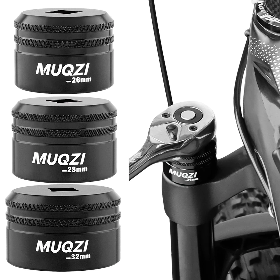 26/28/32 mm bicykel vidlice Topcap Socket Hliníková zliatina bicykla vidlice Topcap Plochá soketa pohonu náradia Plochá objímka pre prednú vidlicu Rockshox