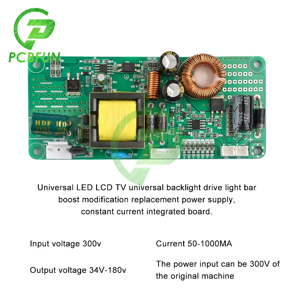 26-65 palcový Universal LED LED LCD TV podsvietenia Svetelného stĺpca Zosilňovač napájania Konštantný prúd Integrovaný doska InputtVoltage 300V
