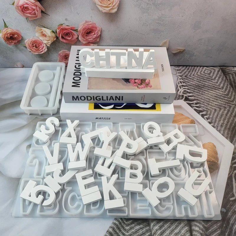 26 anglických písmen dekoratívne ozdoby silikagél forma diy aromaterapie cement sadry