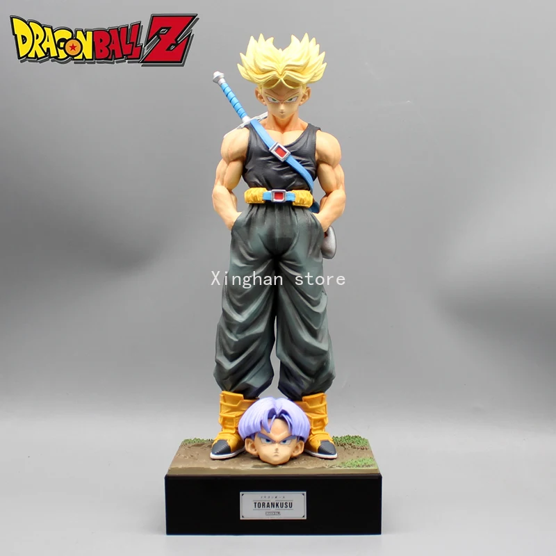 26 cm/31cm Dragon Ball GK Socha neobmedzená Z Warrior Trunks Double Head Swap Model Model Desktop Deskorácia Zbierka pre deti