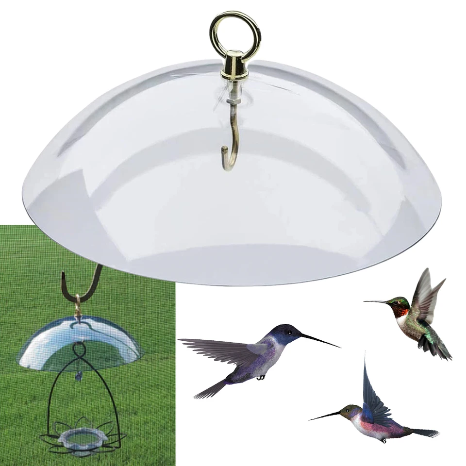 26 cm Veľká usmerňovacia veverička Dôkaz Clear Baffle Chrániče počasia, žiadny nástroj nainštalujte odolné počasie odolné pre zavesenie vtáčieho podávača