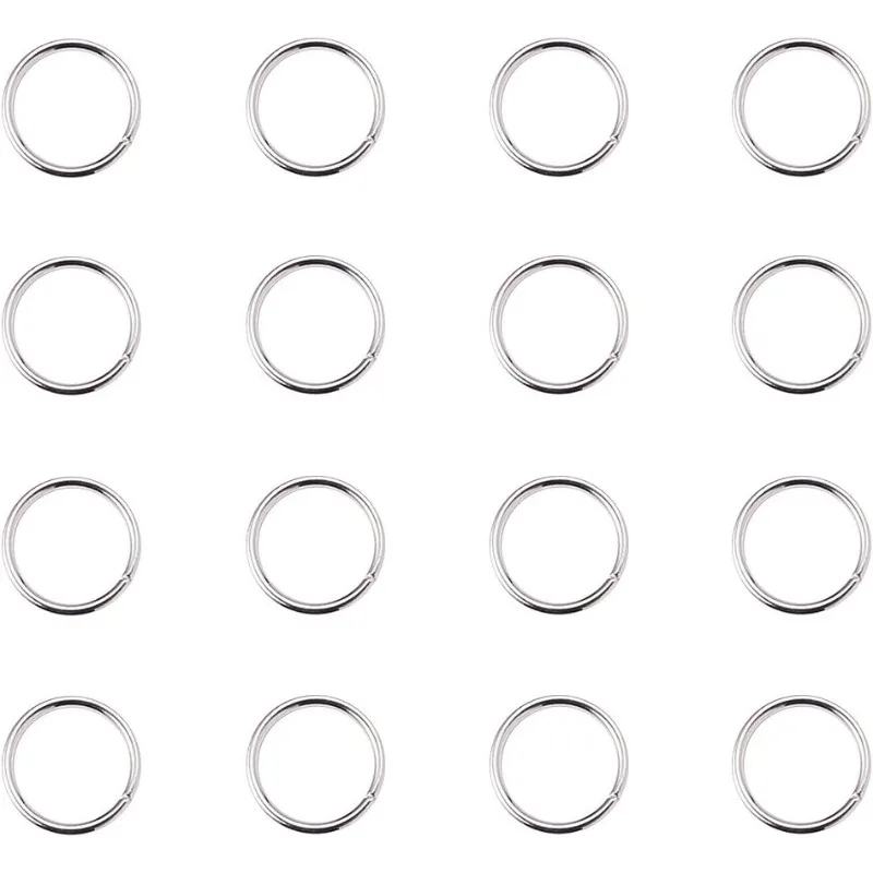 260ks mosadzné skokové krúžky blízko, ale nepolovné strieborné 10x1mm