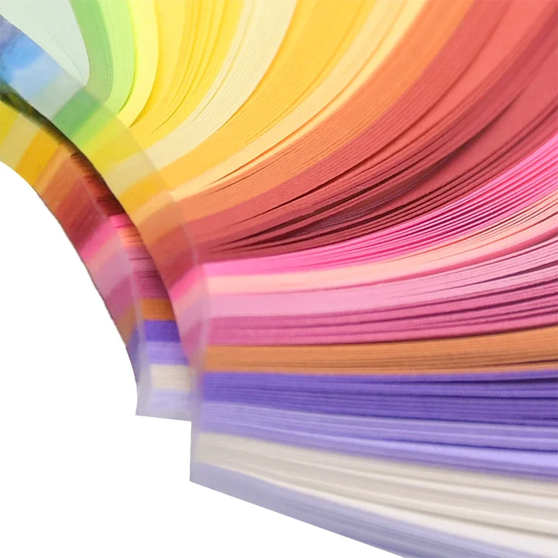 260ks/šarža 39 cm dlhá ručne vyrábaná origami quilling papier Zmiešané farebné papierové pruhy pre deti deti DIY remeselné papierové dekorácie
