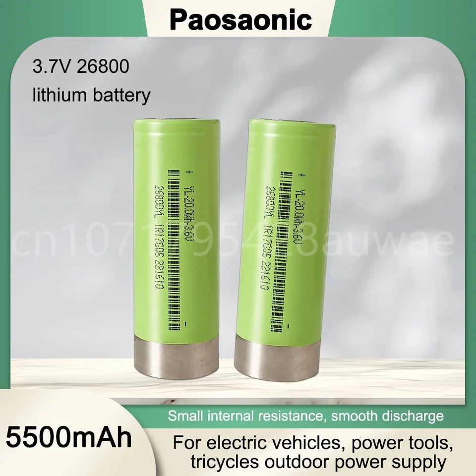 26800 3,7 V 5500 mAh lítiová batéria Nabíjateľná pre batériu Tesla je možné zostaviť napájacia batéria