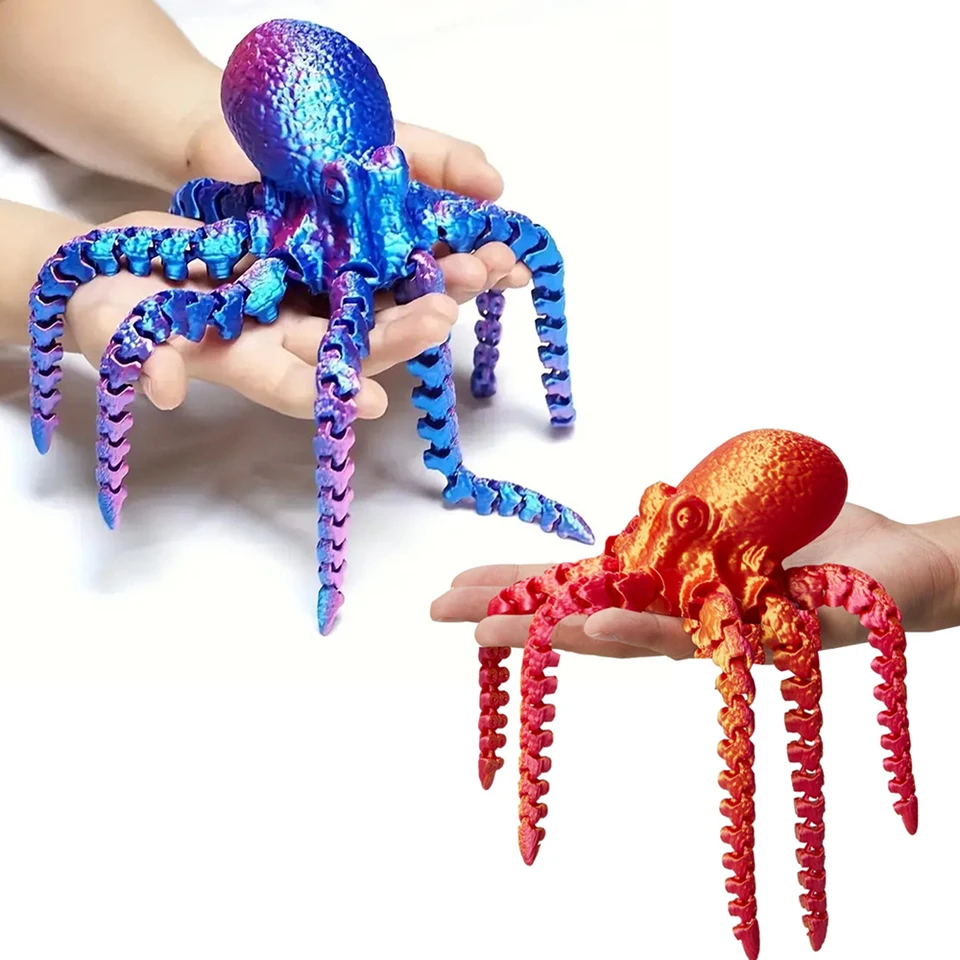 27 cm 3D tlačená chobotnica ornament Doll Hračky pre ryby Tank Tankscaping Príslušenstvo pohyblivé spoločné postavy Darčeky pre deti Hotography repers