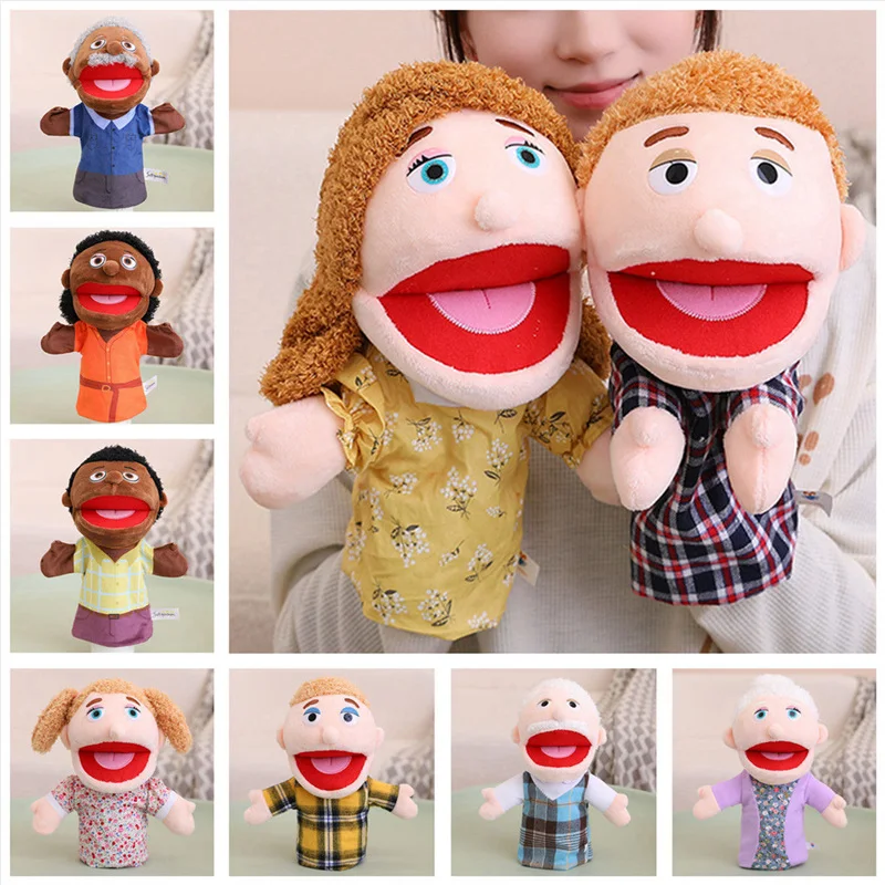28-33 cm Detské plyšové prsty a ruka bábka populárna aktivita Boy Girl Role Play Spanie Story Ress Rodinná rola Hra hračky Doll