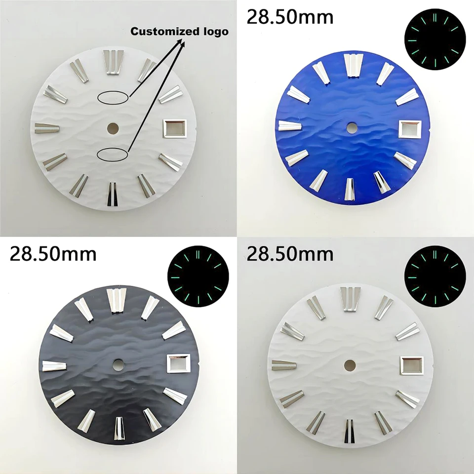 28,5 mm vytáčanie vytáčania číselníka NH35 Dial NH36 DIAL ZELENÁ ZELENÁ VZDALOK ZÁMENNOSTI ZA