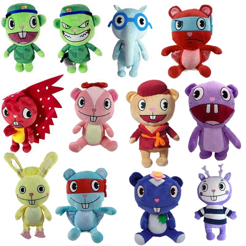 28 cm HTF Happy Tree Friends Anime Happy Tree Friends Soldier Fliqpy Plys Hračky Dolls Vojenská flipová bábika pre bábiku pre deti darček