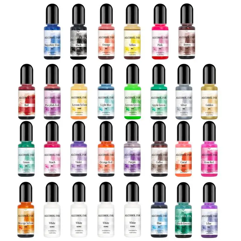 28 farieb 10 ml epoxidová živica pigment difúzna sfarbenie pigmentu Halo tekuté farbivo pre DIY Epoxidovú živicu