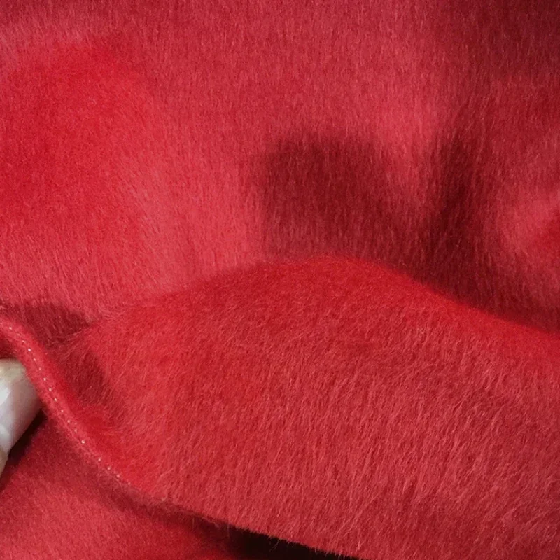 28 farieb Alpaca Cashmere Tkanina Značka móda jesenný zimný kabát udržiavajte teplú priedušnú handričku pre šitie na meter materiál