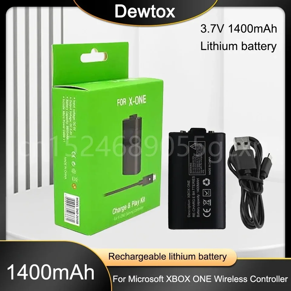 2800MAH 2,4V LI-ION Nabíjateľná batéria s káblom USB pre Xbox One Ones/x