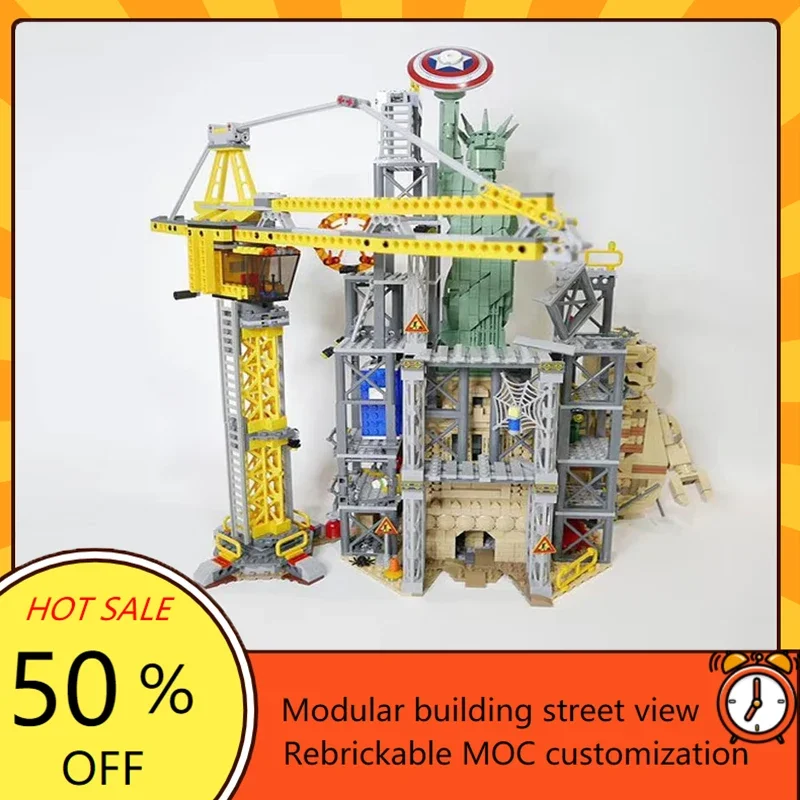2891pcs No Way Home Lady Liberty Final Battle MOC Creative Street View Model Building Buildings DIY Model Model hračky Darčeky