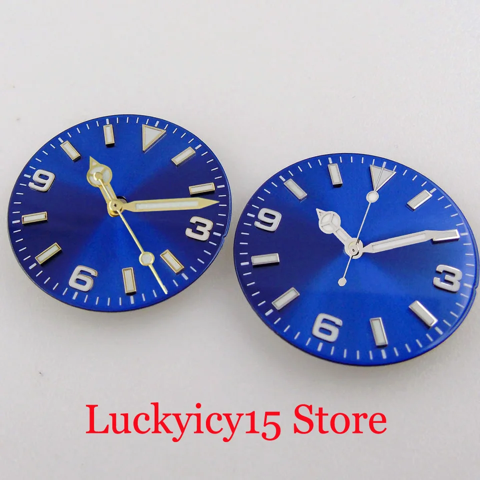 29 mm hodinky Blue Dial Fit NH35 NH36 Mingzhu 2813 Miyota 8215 DG 2813 ETA 2836 2824 PT5000 Automatický pohyb Menwatch Case