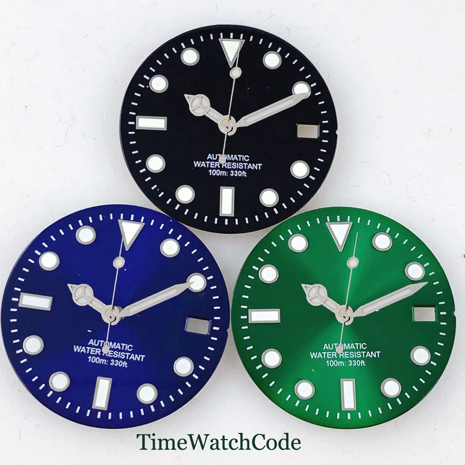29 mm Sunburst Finish Watch Dial Face Watches Hands Fit NH35 NH36 NH38 MOHE