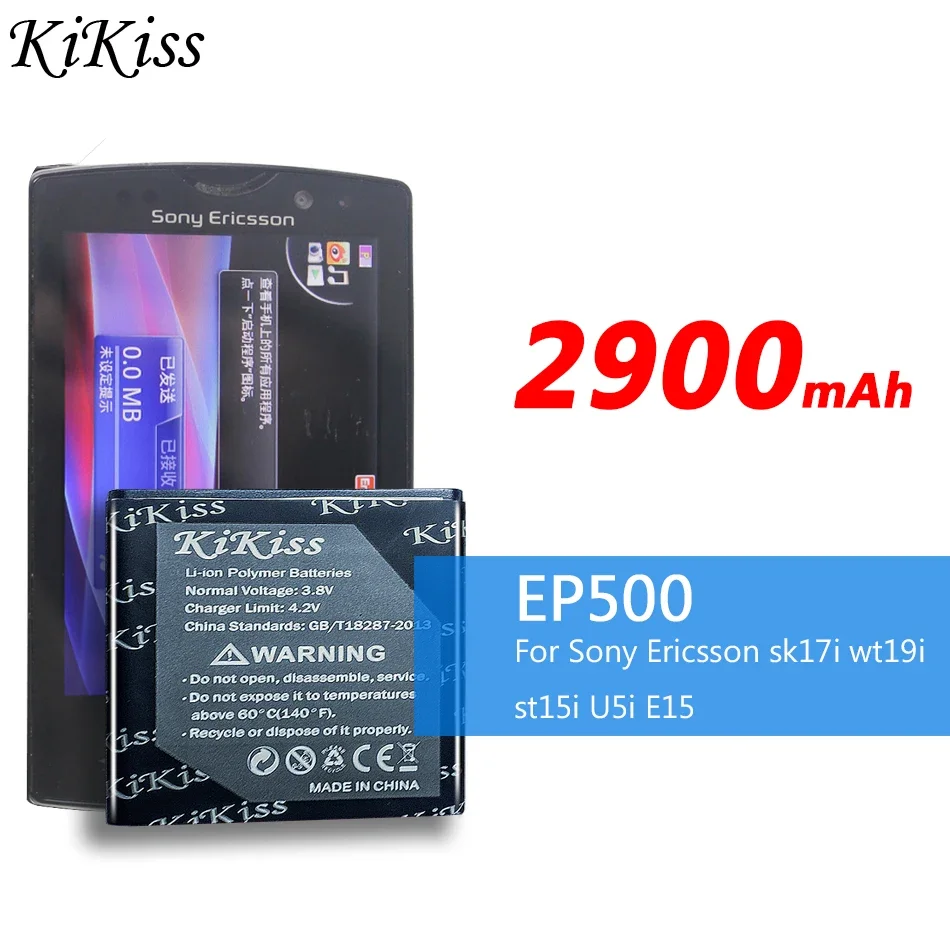 2900MAH Big Power Batéria pre spoločnosť Sony Ericsson Xperia WT19I SK17I U5I E15 ST15I U8I E16I W8 EP500 Mobilný telefón