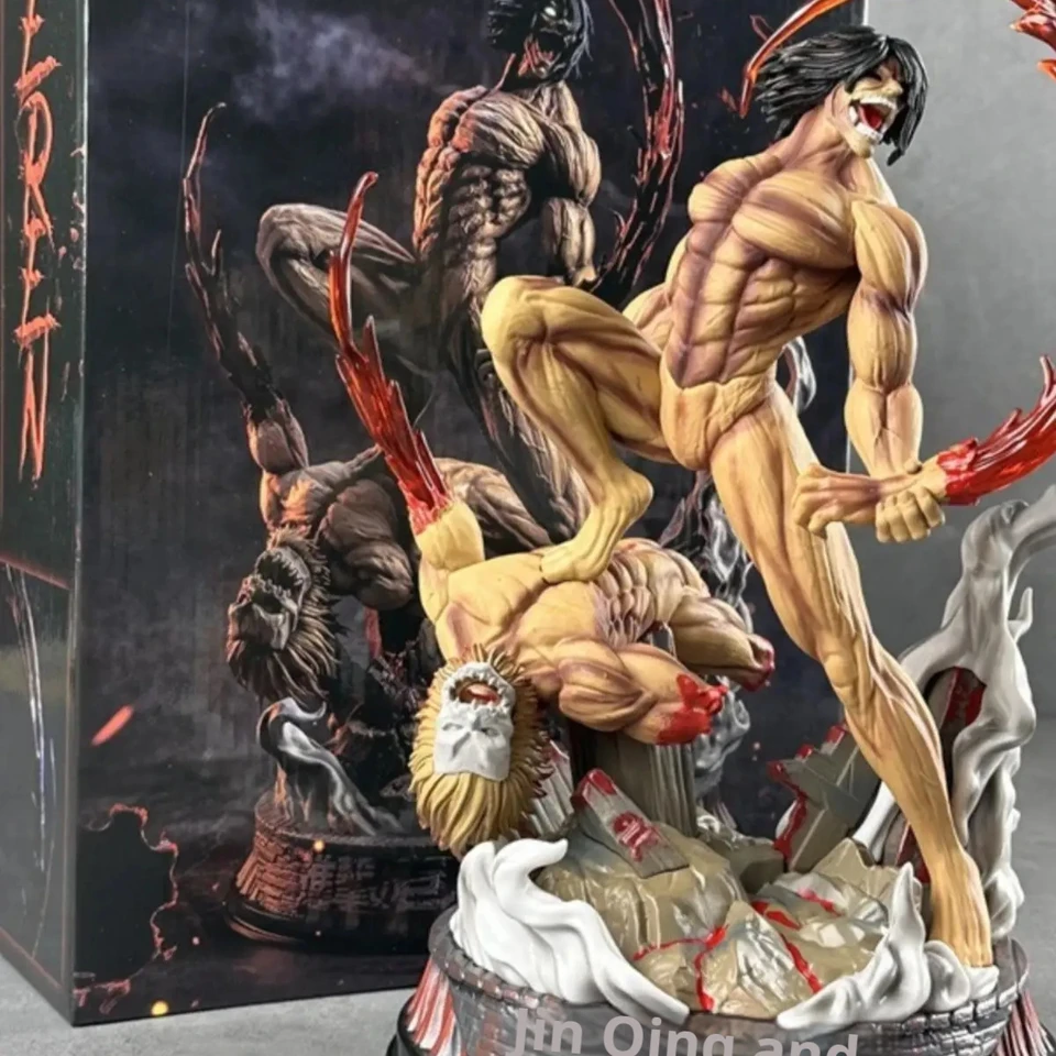 29cm Eren Jaeger Figure Manga Attack na Titan Anime Figures Jaeger Combat Form Model PVC GK Socha deti narodeniny