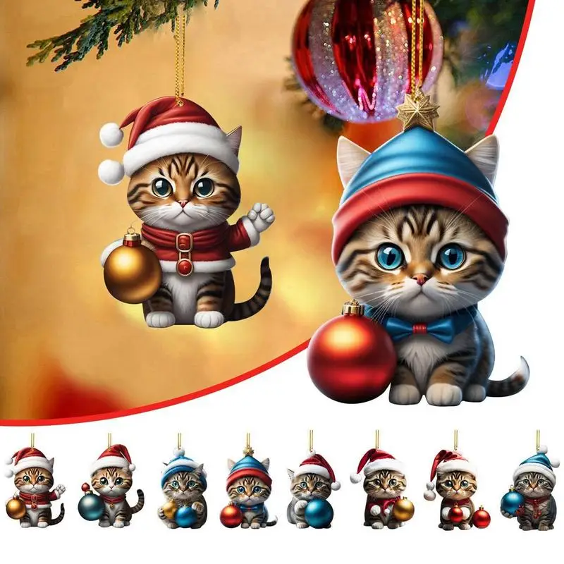 2d plochý CAT vianočný adventný kalendár 2025 odpočítavanie kalendár Cartoon Festival Supplies Funny Wall Decotion na sviatočné večierok