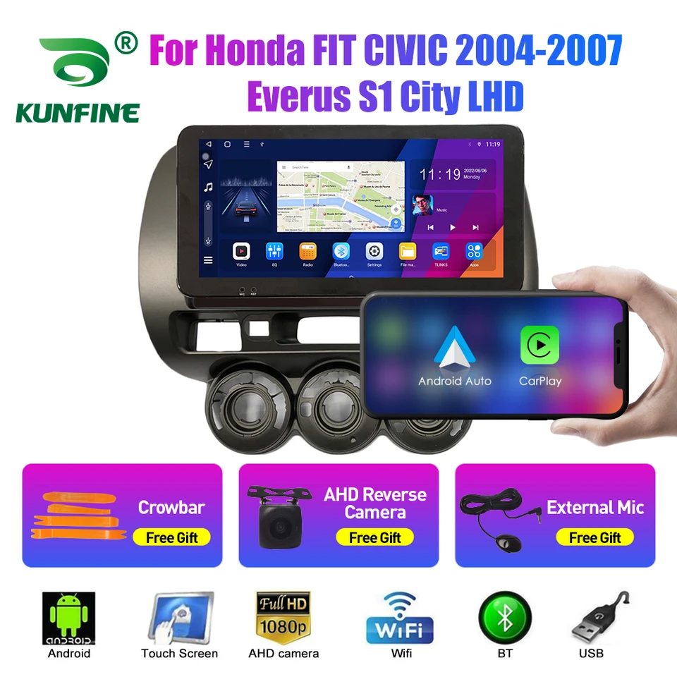 2Din Android Car Radio pre Honda Fit Civic 2004-2007 MT Multimedia Video Player GPS navigácia Stereo Audio Head Unit CarPlay 4G