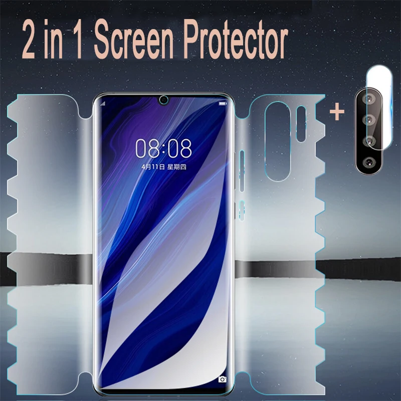2in1 Butterfly Hydrogel Film pre Huawei P30 Lite P40 P50 P60 Pro Chránič kamery pre Huawei Mate 60 50 40 Pro Full Cover Film