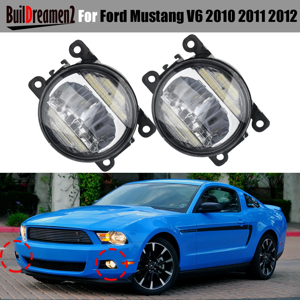 2in1 Funkcia Car 30W H11 LED hmlové svetlo s DRL Deny Running Lamp 2 kusy pre Ford Mustang V6 2010 2012 2012