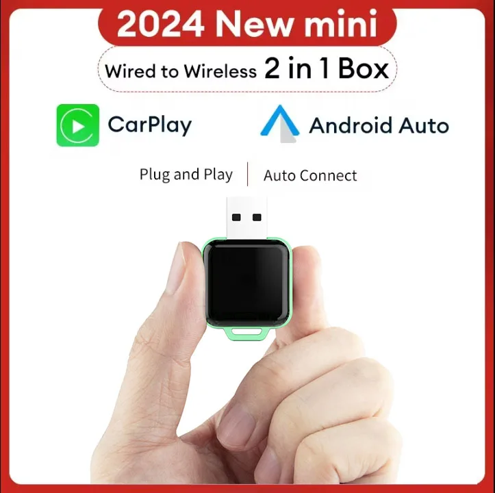 2in1 Nový bezdrôtový CarPlay Android Auto Wireless Adapter Smart Mini AI Box Plug and Play WiFi Fast Connect Universal pre Nissan