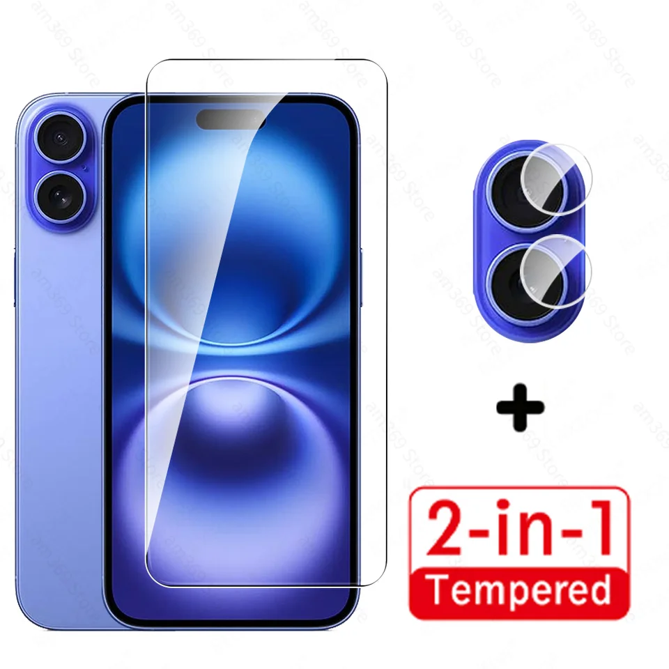 2in1 Temperované sklo pre iPhone 16 chránič obrazovky Camera Camera Film iPhone16 Pro Max iPhone16Pro 16Pro 16 Plusax 16Plus 5G