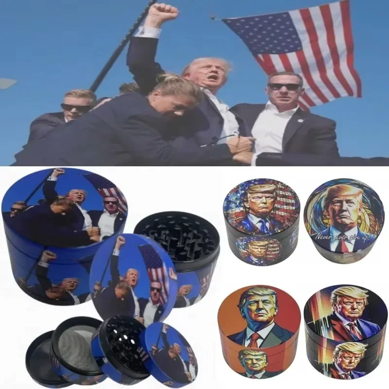 2inch Trump Herb Brrinder Cigrind Cigrring Trávna drvica suché bylinkové korenie brúska Morta s surovou trávou korením tabakovým mlynom fajčiarskym doplnkom