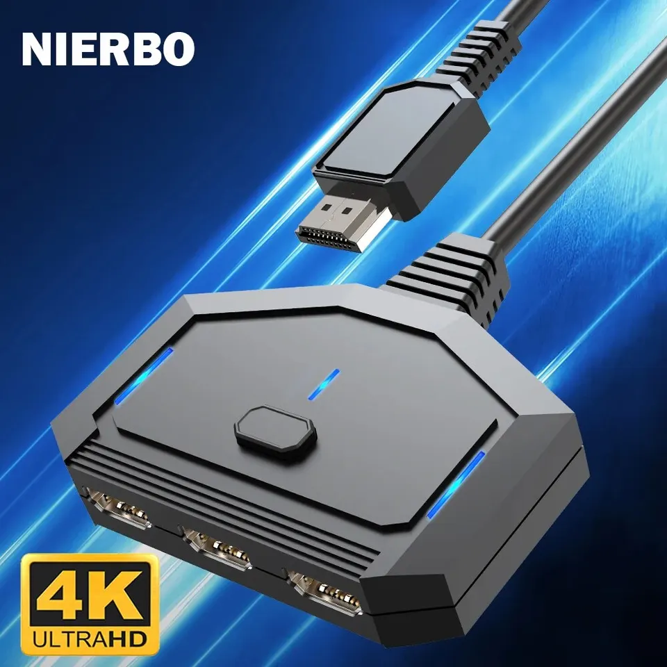2K 1080p Ultra 3 v 1 out 4k HDMI prepínač HD Selector Switcher HDMI Full HD Support Auto Manual Switch pre Xbox PS5 FIRETV