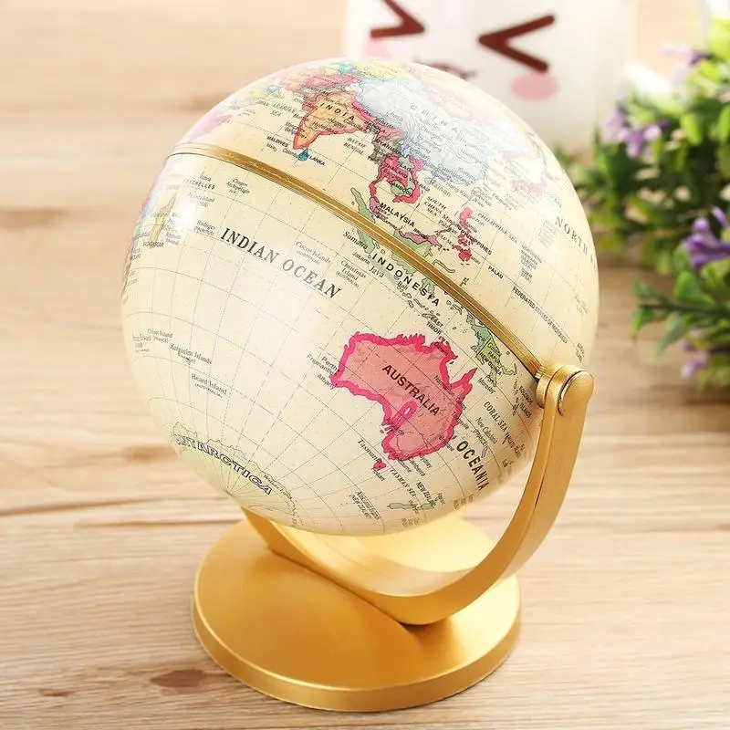 2Kinds retro globe earth world oceán mapa lopta starožitná geografia geografia vzdelávanie vzdelávanie domáca škola dekorácia 360 rotácia