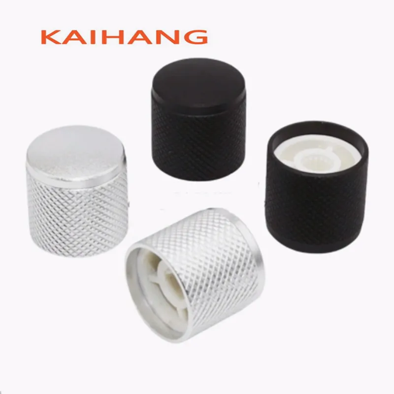 2ks 19 × 18 mm hliníkové zliatiny piesku Pieskový výbuch Knob Potentiometer Knob Elektronické nástroje prepínanie čiapka kvetina /d v tvare otvor 6 mm