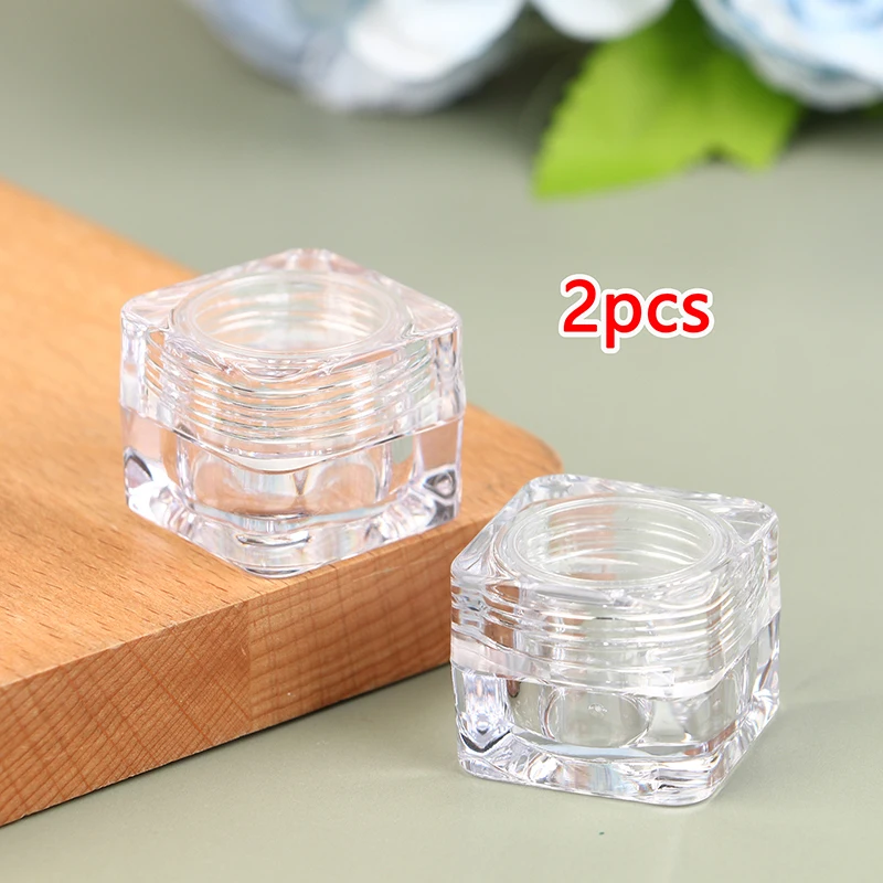 2ks 5G Kozmetický prázdny nádoba hrniec Eyeshadow make -up na tvár s krémom Fľaša akrylová pre krémy pre krémy výrobky na starostlivosť o pleť
