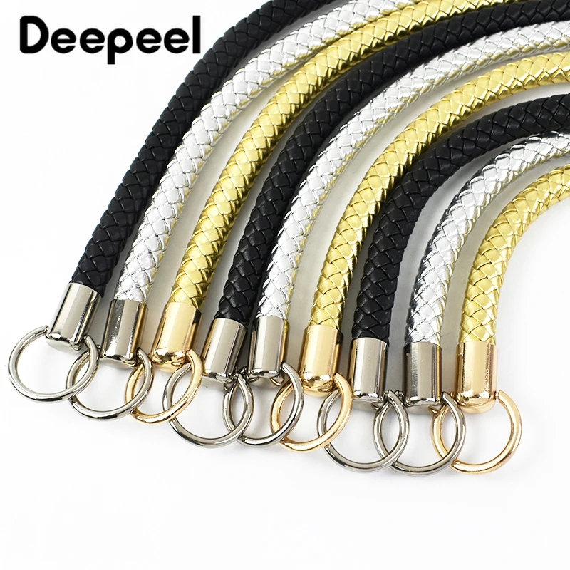 2ks Deepelel 25/50 cm kabelkový popruh kožené tkané tašky rukoväť dámske tašky na plece kabelky DIY Vymeňte doplnky