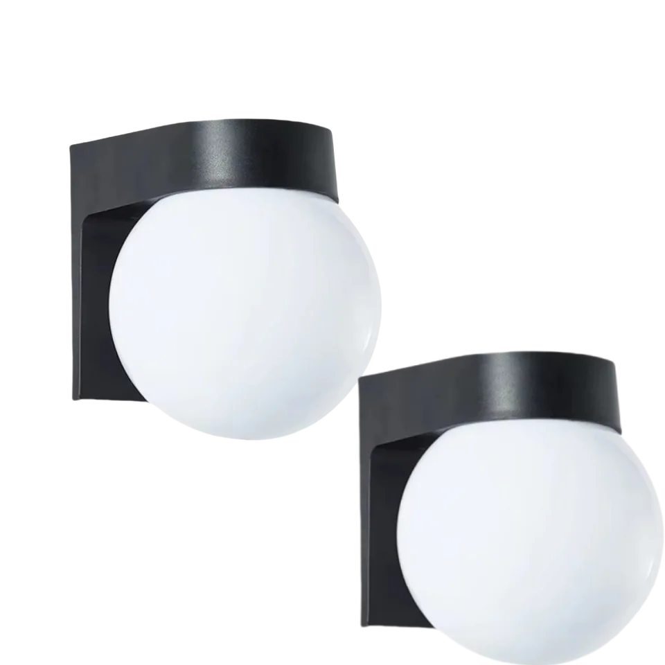 2ks LED LED Nordic Modern Modern Design Lamp Loft Villa Outdoor veranda Light Lamp Night Led Guľová nástenná lampa dvor