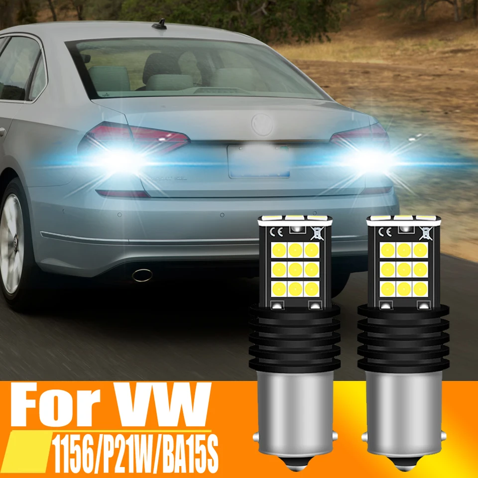 2ks LED LED reverzná žiarovka Lampa P21W BA15S CANBUS pre VW Passat B5 B5,5 B6 Golf MK3 MK4 MK5 MK6 3 4 5 6 Touran Polo 6N 6R 9N