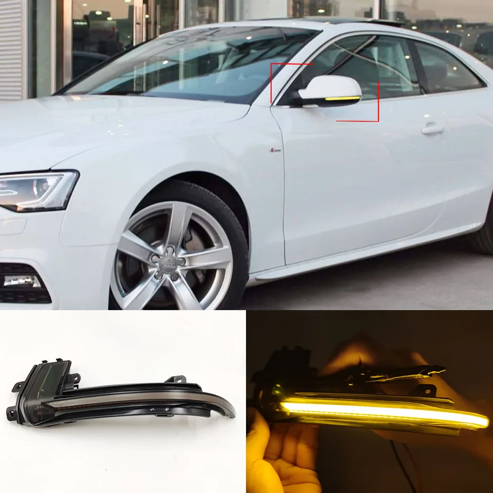 2ks pre Audi A4 A5 S5 A3 8P B8,5 RS3 RS4 RS5 Dynamický LED dióda Turn Signal Secvential Sekvenciálny zrkadlový indikátor Blinker Light