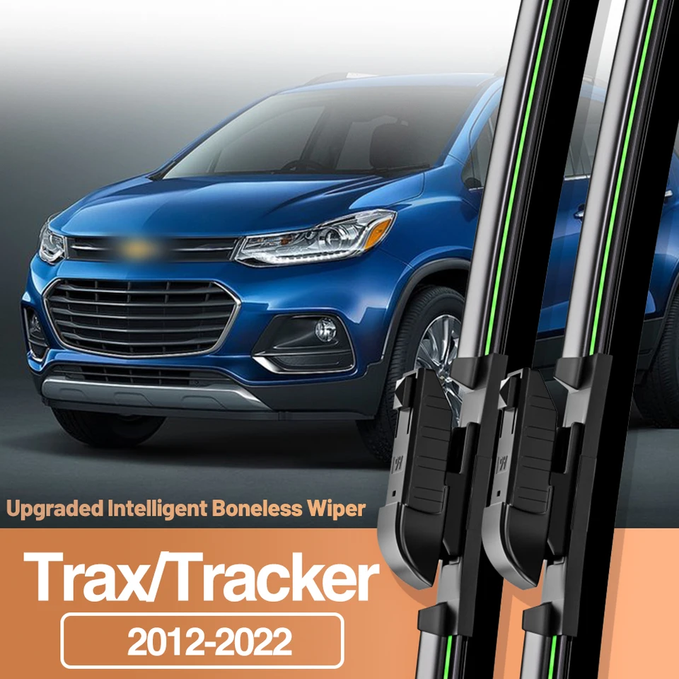 2ks pre Chevrolet Trax Tracker 2012-2022 Černé sklo okien čepele predného skla Černé sklo okien 2013 2015 2016 2018 2018 2019