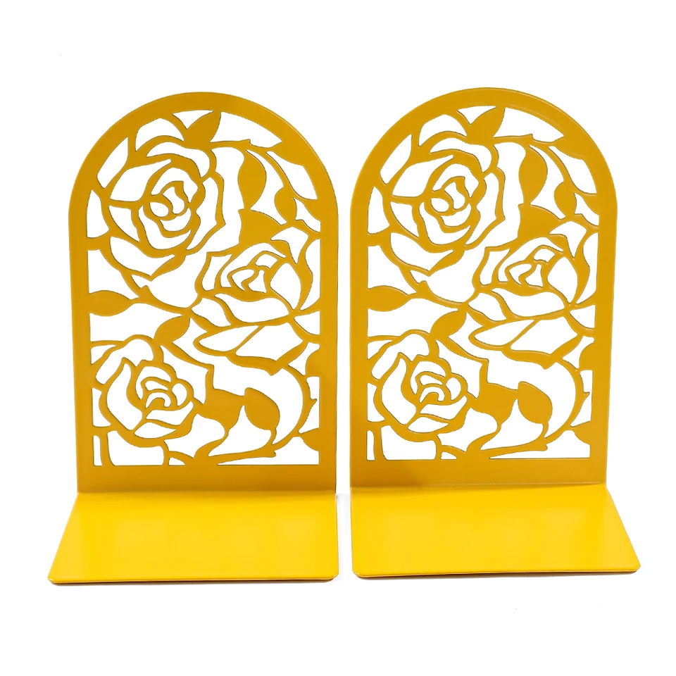 2ks Rose Book Ends for Lovers Heavy Book Ends, Domáce pracovné knihy pre učiteľov Študenti Kancelária Kancelária Iron Bookends